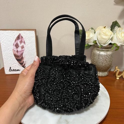 La Regale Vintage Black Beaded Convertible Mini Bag Evening Purse - $19 New  With Tags - From Leinna