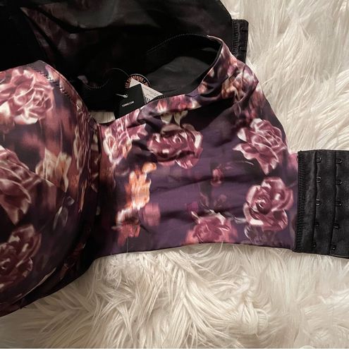 Torrid T-shirt Lightly Lined Back Smoothing Bra Rose Blur Floral 42H 42 H  new Size undefined - $29 New With Tags - From Jenny