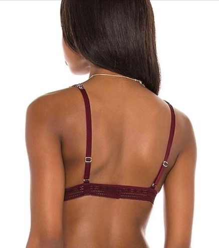 Free People Alia Bralette in Bordeaux Combo