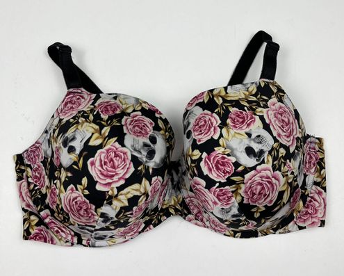 Torrid Curve Black Skull Rose 360° Back Smoothing Lightly Lined T-Shirt Bra  Size 42 F / DDD - $40 (41% Off Retail) - From maddie