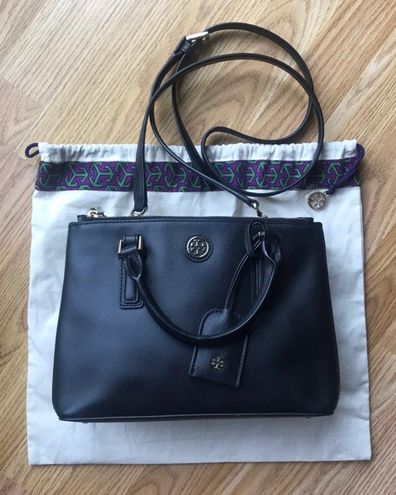 Tory Burch Micro Robinson Double Zip Crossbody Black - $199 (55