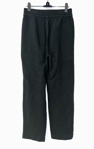 Pull-On High-Rise Tapered Pants in Diamond Jacquard