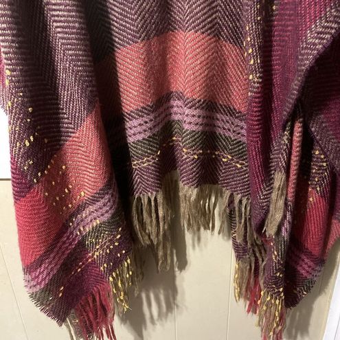 Catherines Poncho Boho Hippie Sweater Fringe Womens One Size Lagenlook  Winter - $31 - From Taneya