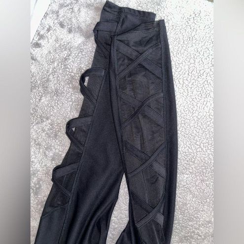 Xersion Black Sheer Cross Leggings Size M - $12 - From Madison