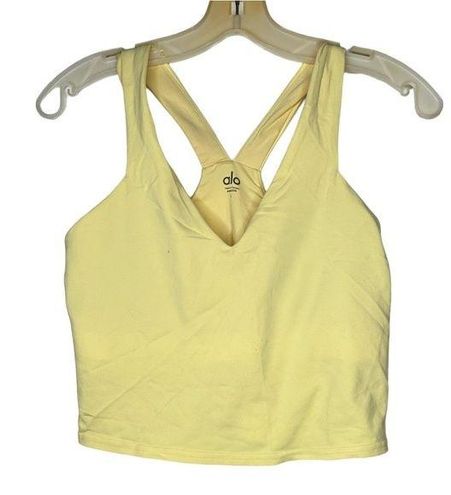 Alo Yoga Real Bra Tank Long Fit Buttercup NWT Size L - $44 New