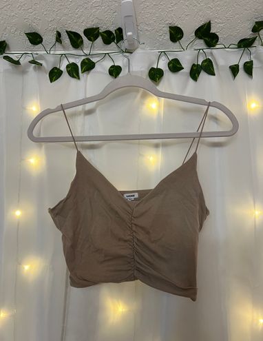 Garage Ruched Mesh Bungee Cami