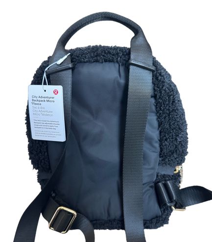 Lululemon City Adventurer Backpack Mini BLK One Size Sherpa Fleece