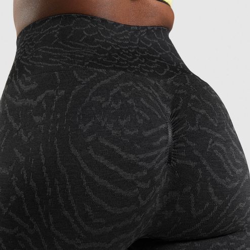 Gymshark, Pants & Jumpsuits, Gymshark Adapt Animal Seamless Black Leopard  Leggings Xs Scrunch