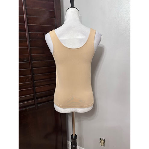 SKIMS Tank Top Women's 1X Plus Beige Solid Sleeveless Scoop Neck Stretch  New - $26 - From Missy