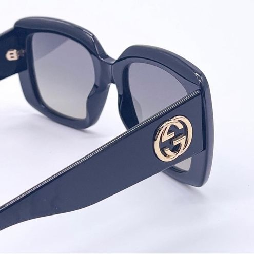 Gucci Gradient Grey Square Ladies Sunglasses GG0141SN 001 53