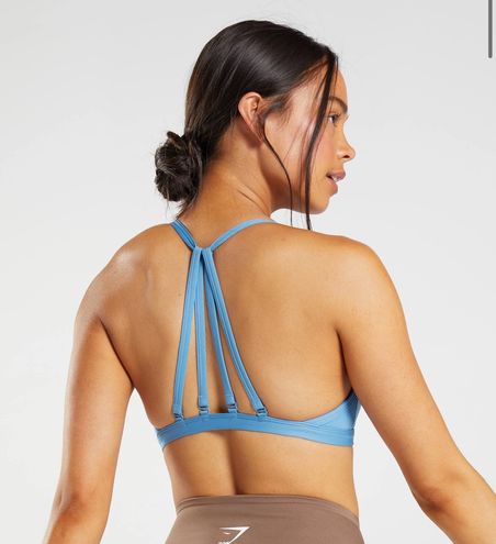 Gymshark Minimal Triangle Sports Bra Blue Size XS - $22 (37% Off