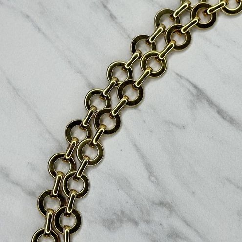 Anne Klein Loop Chain Belt 26 - 44 Adjustable Gold Tone Waist Chain