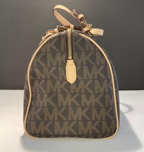 Michael Kors Large Signature Monogram Speedy Bag Brown - $247