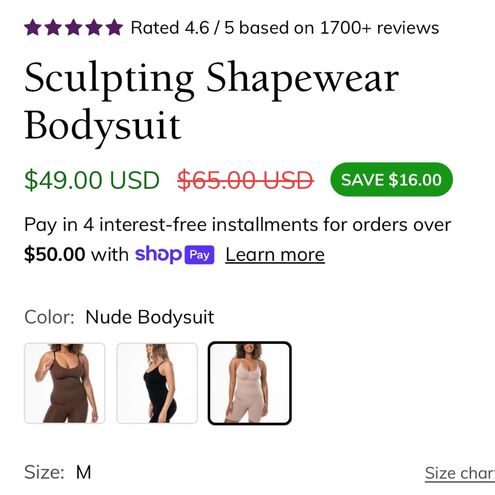 HeyShape Sculpting Body Suit Never Worn Size M Size M - $40 New With Tags -  From Aimee