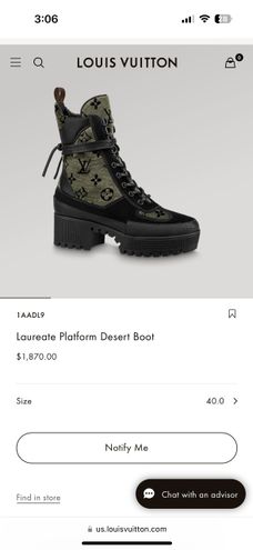 Louis Vuitton 2020 Laureate Combat Boots - Black Boots, Shoes