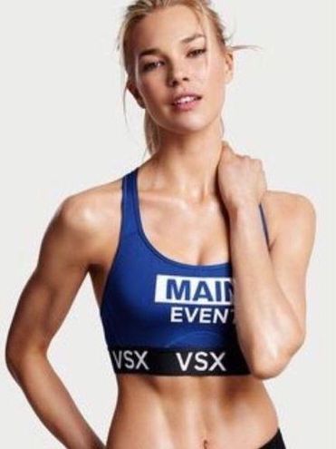 Victoria's Secret VSX Main Event Blue Sports Bra S Spellout Small