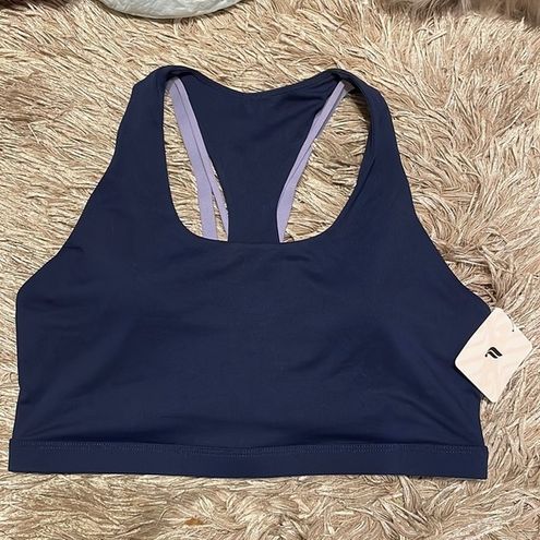 Fabletics Kessler Medium Impact Sports Bra Womens blue plus Size