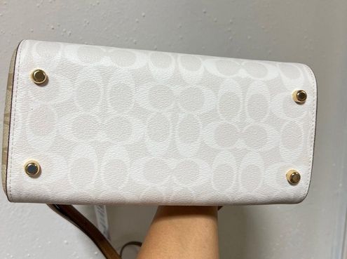 Coach Rowan Satchel In Blocked Signature Canvas Bag Glacier White Multi -  $200 (42% Off Retail) New With Tags - From Zina