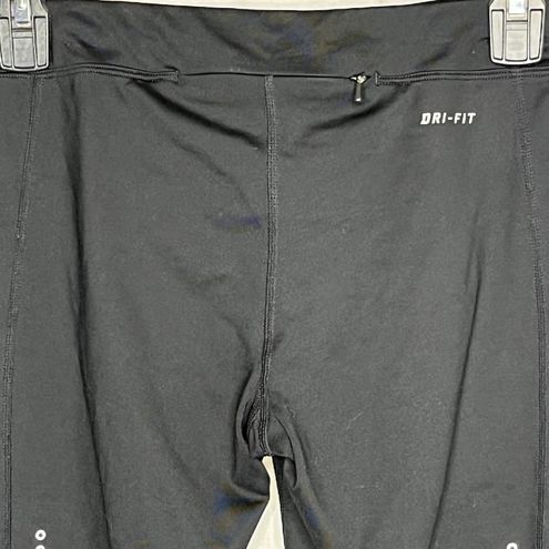 Nike Black Leggings with Back Ankle Zipper and Mesh Behind the Knee Size  Small - $15 - From Kelly