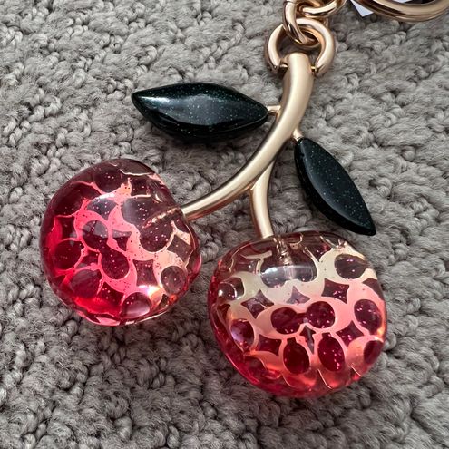 Coach Signature Cherry Bag Charm Resin Goldtone 88547 NWT $98.00 Pink  Cherries