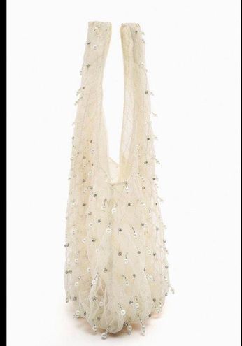 Zara, Bags, Zara Organza Pearl Bucket Bag