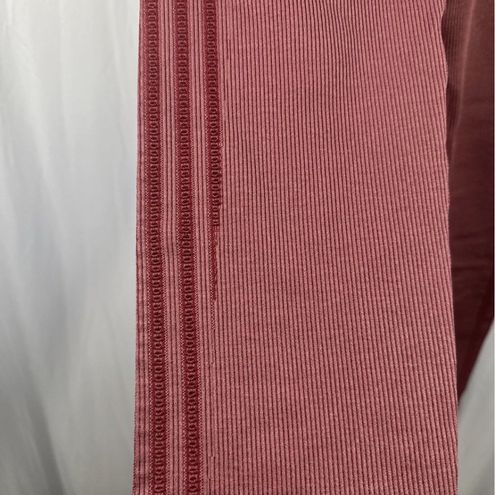 Fabletics NWT $50 [ Small ] High-Waisted Seamless Rib Leggings Dark Rouge  #5960 Pink - $45 (10% Off Retail) New With Tags - From Naomi