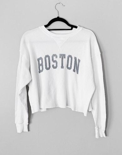 Brandy Melville Boston Long Sleeve White - $28 (24% Off Retail