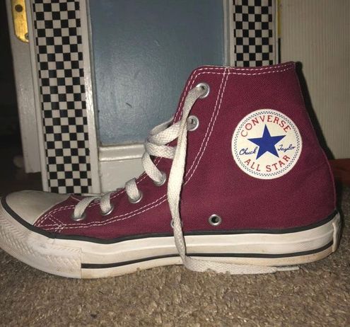 converse high cut maroon