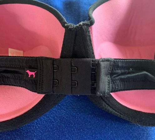 Victoria's Secret Pink Black Wear Everywhere Multi-Way Push-Up Bra