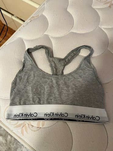Calvin Klein grey modern cotton unlined bralette Gray - $16 - From Laura