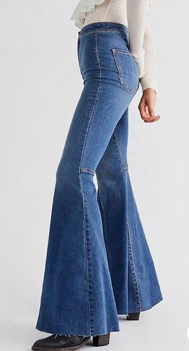 Free People We The Free Just Float On Flare Jeans Jericho Blue 25