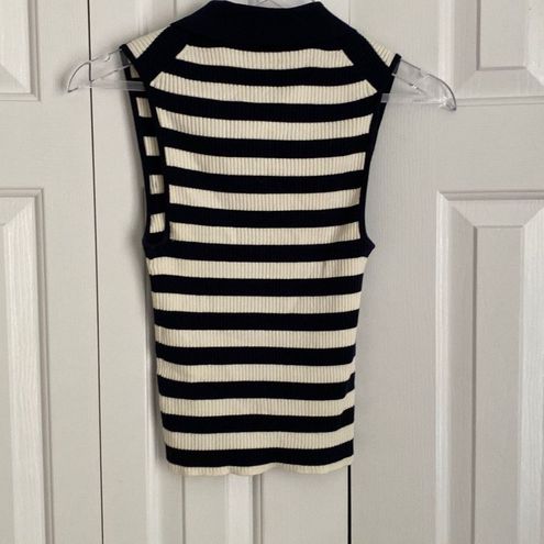 Owen Polo Sweater Tank in Stripe