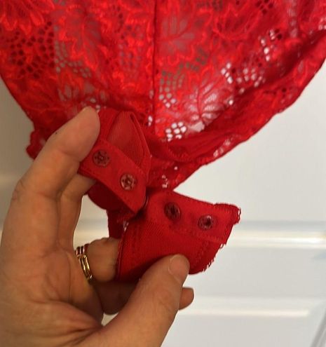 Juicy Couture Red Lace Thong Bodysuit Size XL NWT - $23 New With Tags -  From Patricia