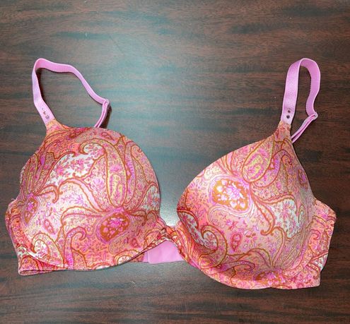 Victoria's Secret BioFit Demi Uplift Paisley Print Bra Size 34D