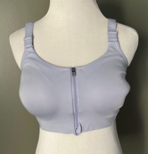 Women's High Support Sculpt Zip-Front Sports Bra - All in Motion White 34DD