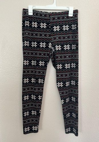 No Boundaries Size XL Velour Holiday Christmas Leggings Black