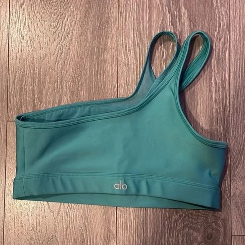 Alo Yoga Airlift Excite Sports Bra In Ocean Teal