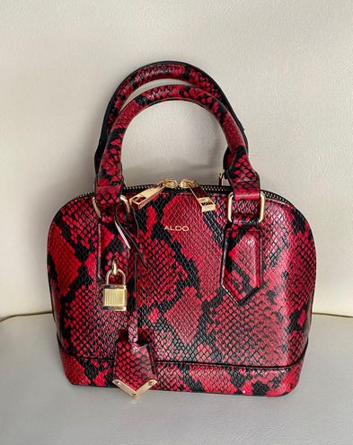 2pcs Satchel Bag With Snakeskin Purse | SHEIN