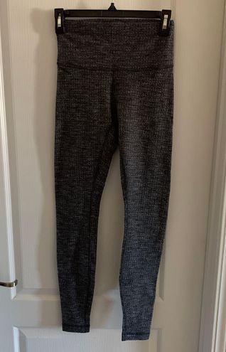 Lululemon Wunder Under Pant Hi-Rise Luon Variegated Knit Black 4