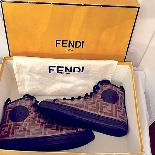 Fendi High top Monogrammed Shoes Brown Size 5 - $632 - From Andrea