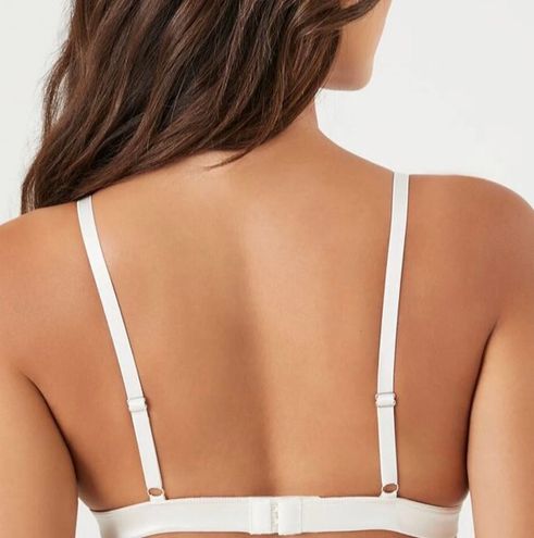 Forever 21 NWOT white Satin Triangle Lingerie Bralette - $19 (24% Off  Retail) - From roya