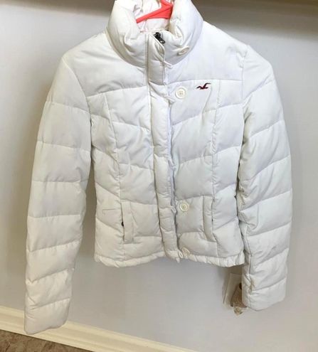 Hollister Puffer Jacket White - $31 (69% Off Retail) - From Maria