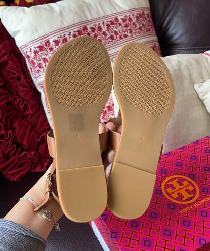 Tory Burch 61768 Claire Flat Thong Sandals Royal Tan