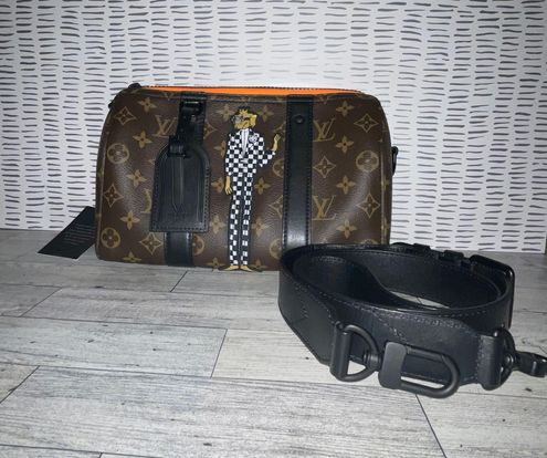 Louis Vuitton Brown, Pattern Print Monogram 'Zoom with Friends' City Keepall