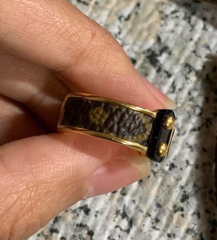 Louis Vuitton Upcycled Gold Plated Monogram Ring - $52 New With