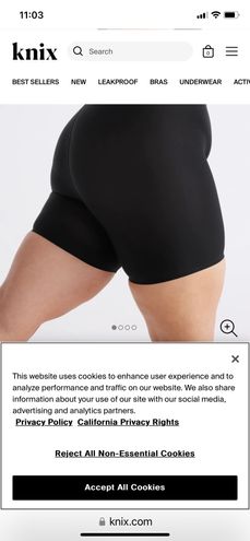 Knix Shortie Thigh Saver Short Black Size XL - $26 (35% Off Retail