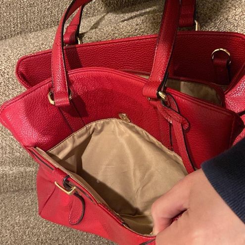 Giani Bernini red leather satchel - $25 (68% Off Retail) - From Penny