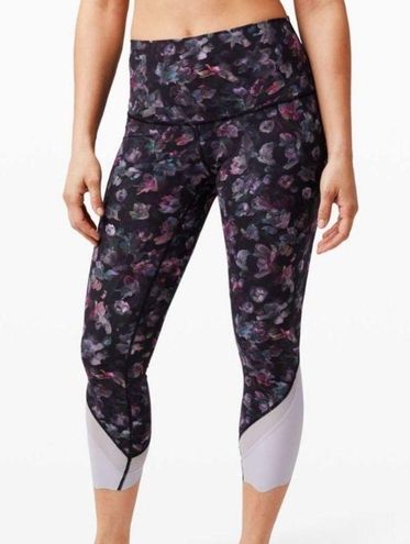 Lululemon Wunder Under Full On Luxtreme Leggings Floral Dot Yoga