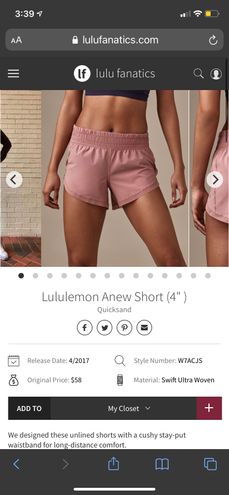 Lululemon Anew Short (4 ) - White - lulu fanatics