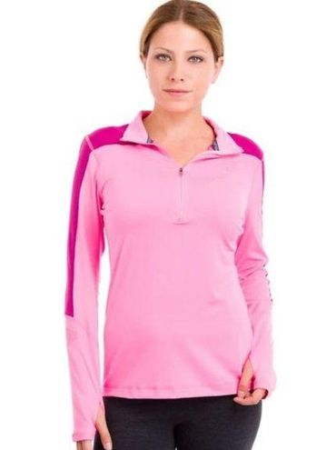 Champion Women's Duofold Performax Pink 1/2 Zip L/S Pullover